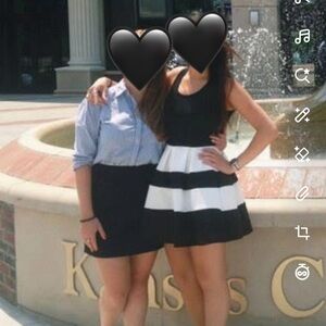 Stylish Black and White Vintage Dress